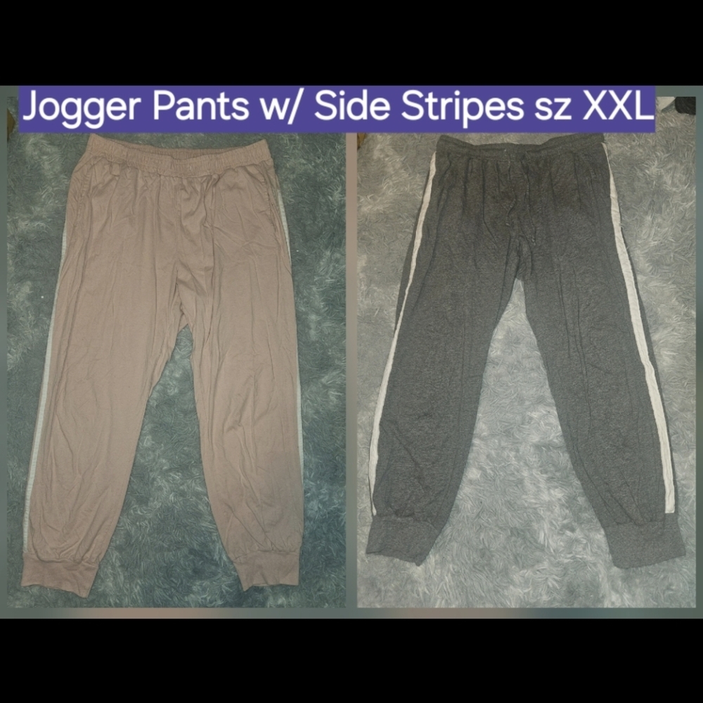 Womens Pink & Grey Jogger Lounge pants with pockets set of 2 pairs *Sz XXL*